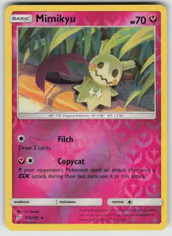 Mimikyu 112/181 Rare Team Up Pokemon Reverse Holo Near Mint - Image 1