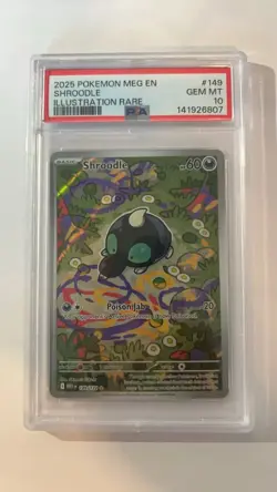 POKEMON - MEGA EVOLUTION - SHROODLE #149 - 2025 ILLUSTRATION RARE - PSA 10 - Image 1