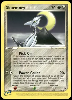 Pokemon Skarmory Rare Dragon 21/97 NM - Image 1