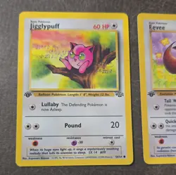 Pokemon TCG Jungle Vintage 2-Card Lot - Jigglypuff 54/64 Eevee 51/64 1st Edition - Image 2