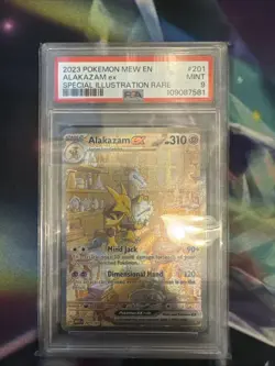 2023 Pokemon SV 151 Mew en #201/165 Alakazam EX Special Illustration Rare PSA 9 - Image 1