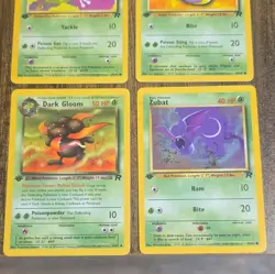 Pokemon TCG Vintage 4-Card Lot - Koffing Ekans Zubat Dark Gloom 1st edition - Image 2