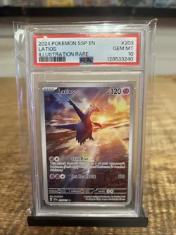 2024 POKEMON SSP EN-SURGING SPARKS ILLUSTRATION RARE #203 LATIOS PSA 10 - Image 1