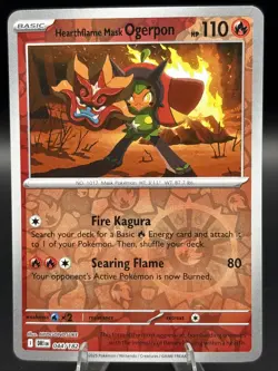 Pokemon TCG- Hearthflame Mask Ogerpon - 044/182 - Destined Rivals - Reverse Holo - Image 1