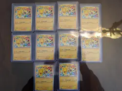 10x LOT 2025 Pokemon World Championship Black Star Promo Pikachu SVP 225 NM MINT - Image 1