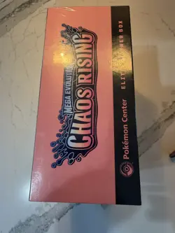 (PLEASE READ) Chaos Rising Pokemon Center Elite Trainer Box with minor hole - Image 4