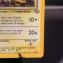 Pokemon TCG Jolteon 4/64 Base Set Unlimited Jungle Holo WOTC VTG 1999 - Image 4