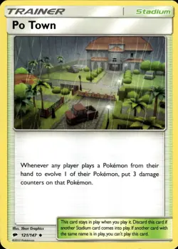 Po Town 121/147 | Sun & Moon - Burning Shadows | Pokemon TCG | English | Common - Image 2