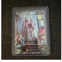 Pokemon TCG Pokemon GO Mewtwo V 030/078 Ultra Rare Holo English 2022 - Image 1