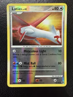 Latias 22/106 Reverse Holo Rare Great Encounters Pokemon TCG MP - Image 1