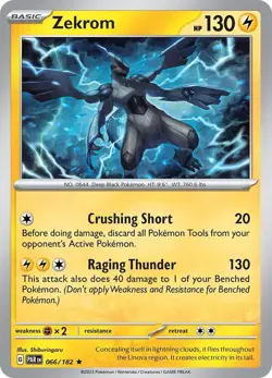 Zekrom Pokemon S/V Paradox Rift 066/182 Holo Rare TCG NM - Image 1
