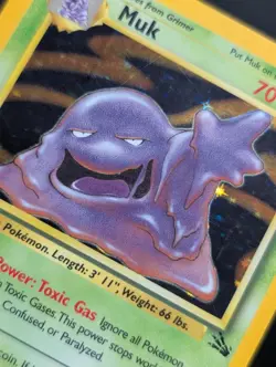 Muk 13/62 Fossil Pokemon LP Unlimited Holo - Image 2