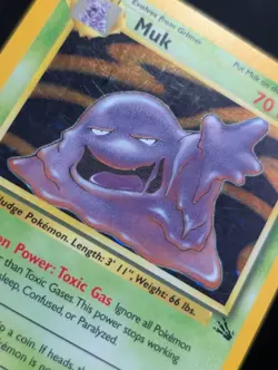 Muk 13/62 Fossil Pokemon LP Unlimited Holo - Image 3