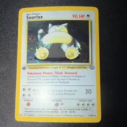 Pokemon TCG Snorlax 1st Ed Jungle Holo Rare 11/64 90 HP ENG 1999 - Image 2