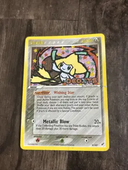 Pokemon TCG Jirachi 9/107 EX Deoxys - Reverse Holo Rare Stamped Rare Holo Bleed - Image 1