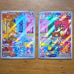 Pokemon TCG Temporal Forces Deerling 165/162 & Sawsbuck 166/162 Full Art Holo - Image 1