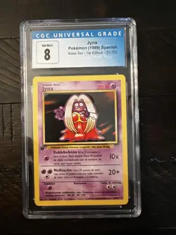 CGC 8 Pokemon Jynx 31/102 SPANISH Non-Holo Uncommon - 1999 Base Set - Image 1
