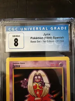 CGC 8 Pokemon Jynx 31/102 SPANISH Non-Holo Uncommon - 1999 Base Set - Image 2