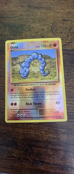 Onix 61/108 Common Evolutions Pokemon Reverse Holo Near Mint - Image 1