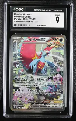 Roaring Moon ex 251/182 Pokemon SV04: Paradox Rift Holo [CGC 9 MINT]!!!! - Image 1