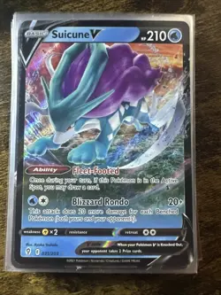 Suicune V 031/203 Ultra Rare, Evolving Skies, Full Art Holo, Pokemon TCG, NM - Image 1