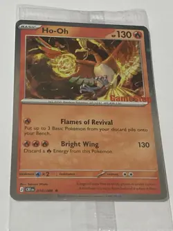 SEALED Chaos Rising Ho-Oh 010/086 Cosmo Holo GameStop Stamped Promo NM English - Image 1