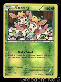 Deerling 8/124 Common Fates Collide Pokemon Reverse Holo Lightly Played - Image 1