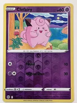 Pokemon Clefairy Sword & Shield: Brilliant Stars 053/172 Reverse Holo Common- - Image 1