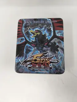 YuGiOh Empty Collectible Tin 2010 Black-Winged Dragon - Image 1