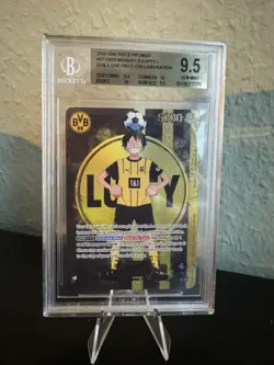One Piece TCG x BvB Promo Monkey D. Luffy Ruffy (ST13-003) (V.3) EN BGS 9.5 - Image 1