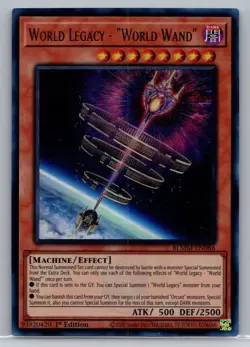 World Legacy - "World Wand" - Emblazoned Ultra 1st Ed. BLMM-EN086 - YuGiOh - Image 1