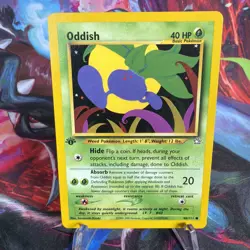 Oddish 68/111 1st Edition Common Neo Genesis Pokemon Card 2000 WOTC First - Image 1