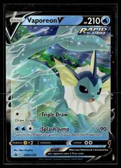 Pokemon TCG SWSH: Sword & Shield Promo Cards #SWSH150 Vaporeon V - Image 1