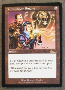 Quicksilver Amulet MTG Magic the Gathering Urza's Legacy UNPLAYED CARD (DS3D1PV) - Image 1