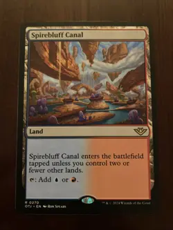 Spirebluff Canal Outlaws of Thunder Junction Regular Rare Card #70 MTG NM - Image 1