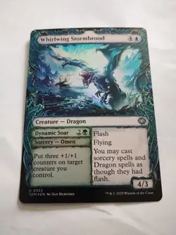 Magic The Gathering Tarkir Dragonstorm Whirlwing Stormbrood Ex Art Showcase - Image 1