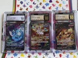 Pokemon Eevee Heroes Flareon 073, Sylveon 083, Vaporeon 075 Korean Set CGC 10 - Image 1