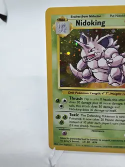 Nidoking 11/130 Base Set 2 Holo Rare Pokemon TCG 2000 Ken Sugimori LP - Image 3