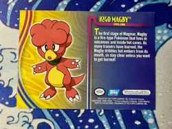 Pokemon 2001 Nintendo Topps Johto Champions Magby #240 TV Animation Blue Logo - Image 2