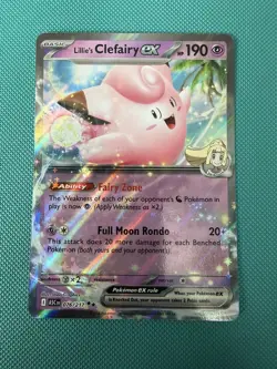 Pokemon Lillie’s Clefairy ex 076/217 Double Rare Ascended Heroes TCG pack fresh! - Image 1