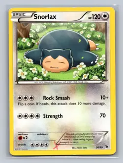 Snorlax 26/39 Kalos Starter Set Pokemon Moderately Played - Image 1