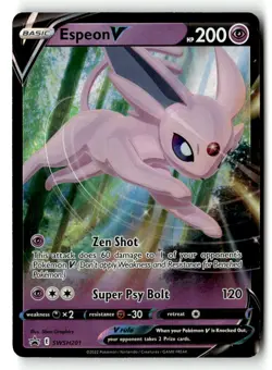 Espeon V SWSH201 Holo Promo Sword & Shield Promo Pokemon Lightly Played - Image 1