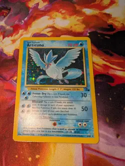 Articuno Fossil Holo Rare English Unlimited #2/62 70 HP 1999 WotC - Image 1