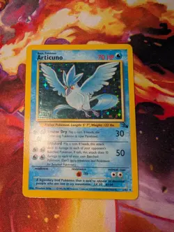 Articuno Fossil Holo Rare English Unlimited #2/62 70 HP 1999 WotC - Image 2