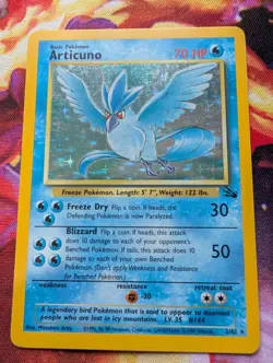 Articuno Fossil Holo Rare English Unlimited #2/62 70 HP 1999 WotC - Image 4