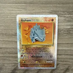 Rhyhorn Reverse Foil #90 2002 Pokemon Legendary Collection - Image 1