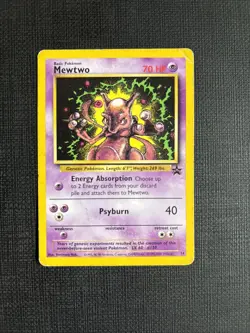 Mewtwo Black Star Promo 14 - Pokemon TCG WOTC Promo Vintage 1999 - PLAYED - Image 1