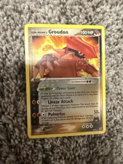 Team Magma's Groudon 9/95 EX Team Magma vs Team Aqua Rare 100 HP - Image 1