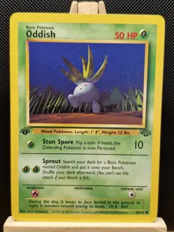 Pokemon TCG 1999 WOTC Jungle 1st Edition Oddish 63/82 - Excellent - Image 1