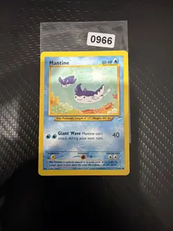 Pokemon TCG Mantine Neo Destiny 74/105 Regular Unlimited Common Non Holo - NM/LP - Image 1